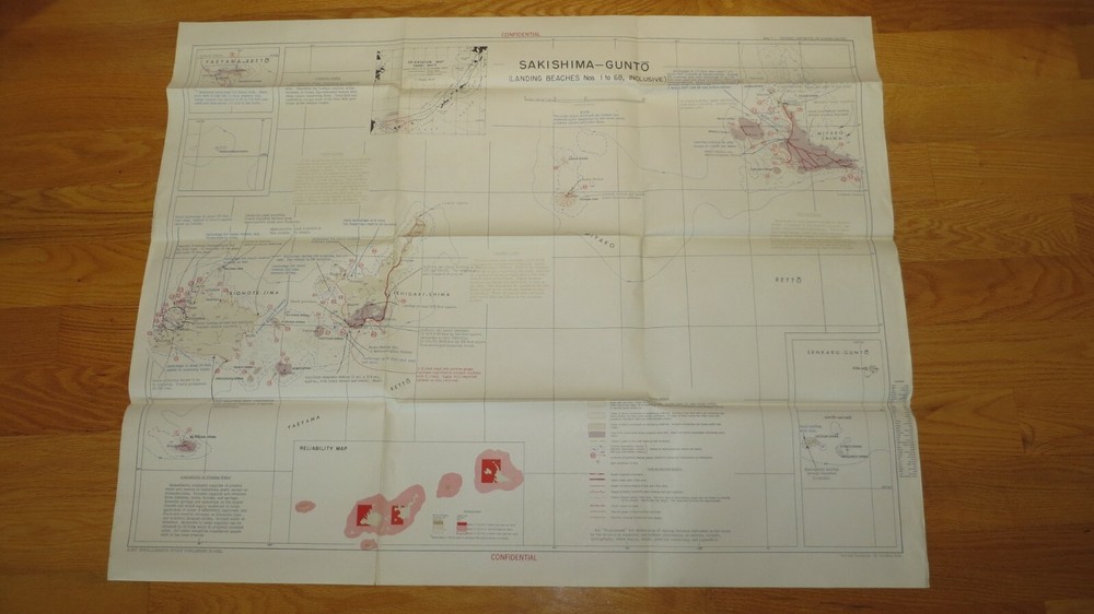 WW2 US Army CONFIDENTIAL INVASION DOCUMENTS OKINAWA Maps Photos Documents