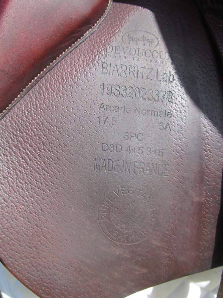 17.5" DEVOUCOUX BIARRITZ LAB close contact jumping saddle 3A flaps-2019 MODEL