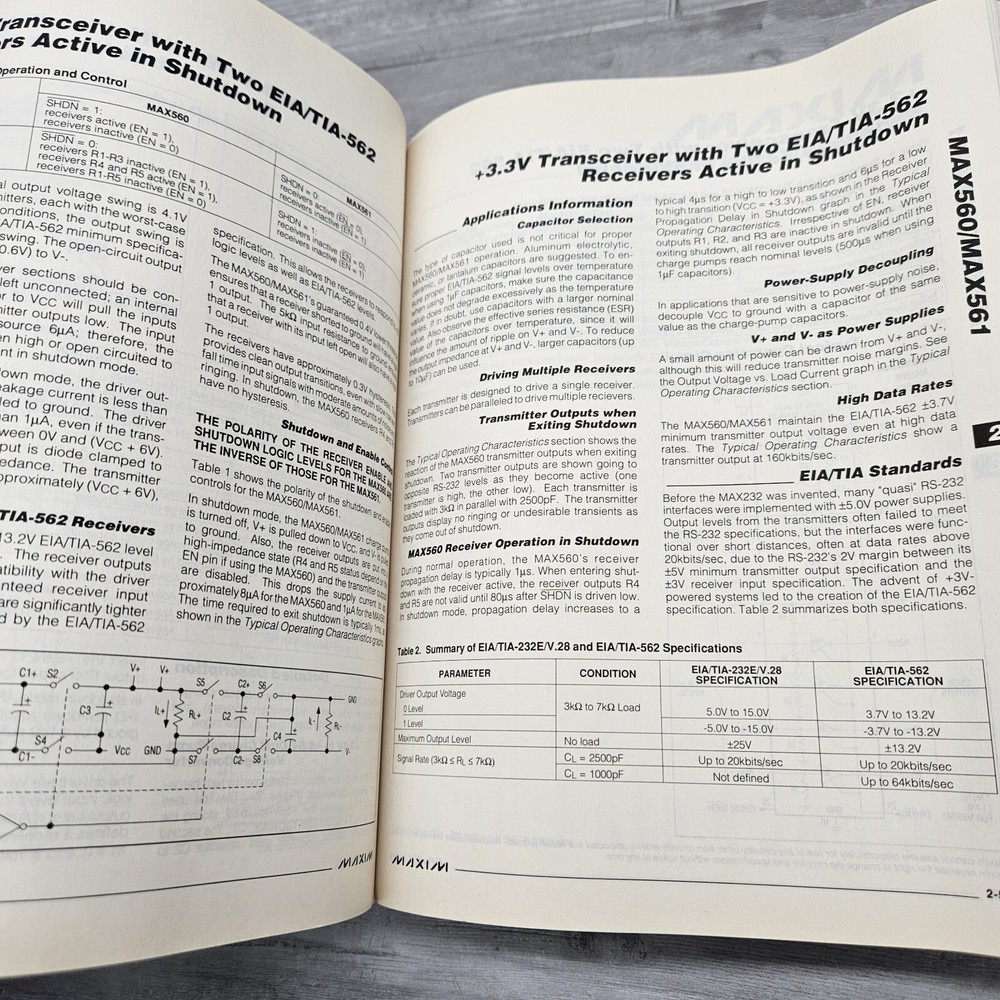 Maxim 1993 New Releases Data Book Vol II Data Sheets Paperback