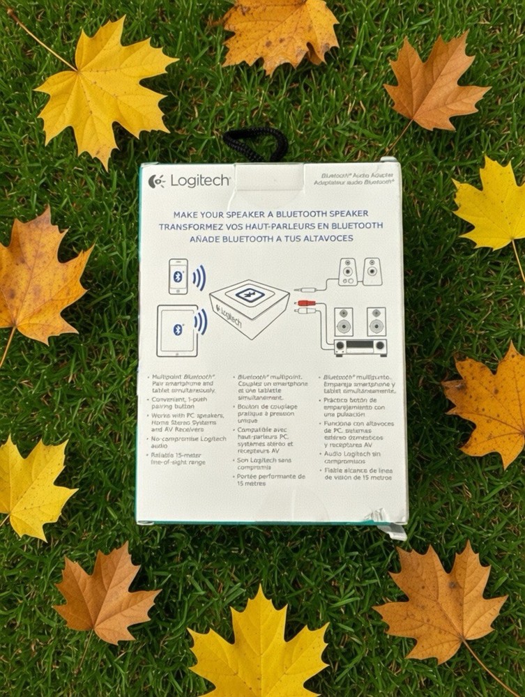 Logitech Bluetooth Audio Adapter RCA & 3.5mm for PC, Stereo, Multipoint Pairing