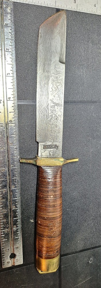 Marbles Damscus Hunting Knife & Sheath