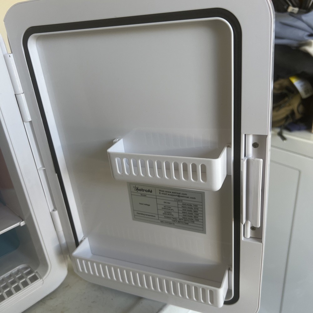 Compact AstroAI Mini Fridge 10L Cooler/Warmer white temperature control