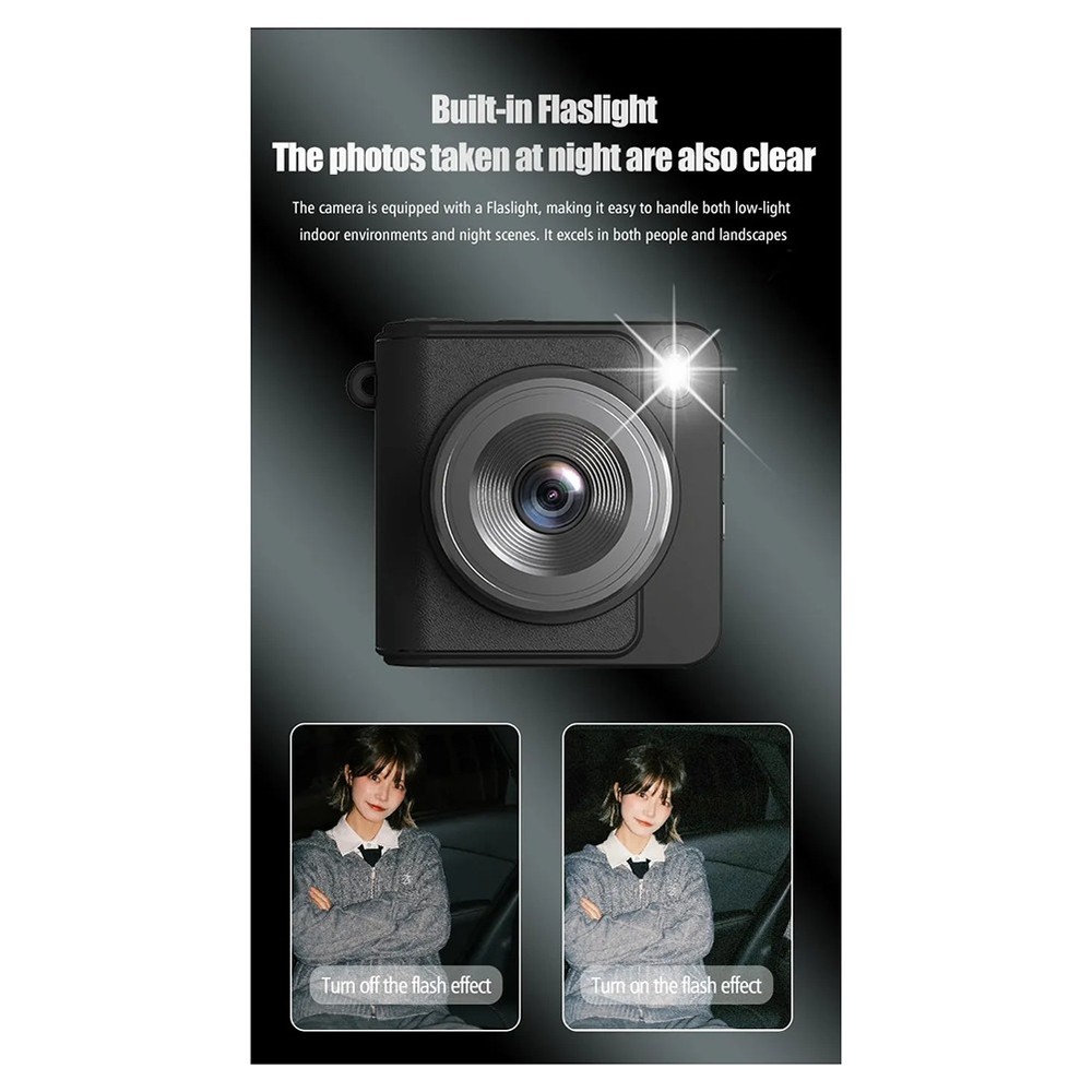 Retro Keychain Camera with Flash Lamp Small Digital Camera for Kids6952
