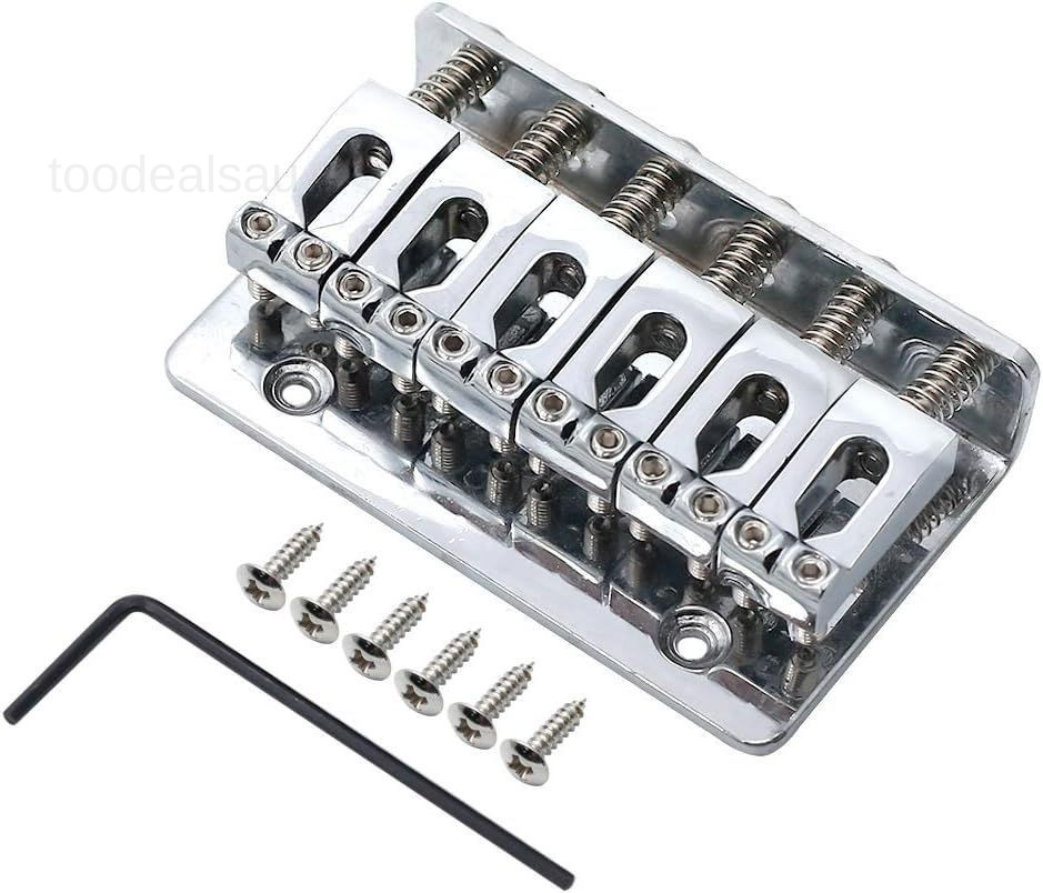 65mm Hardtail Bridge Top Load Guitar Saddle Tailpiece for 6 String Tele Strat..