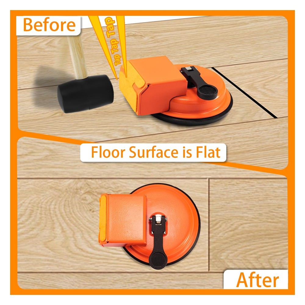 Floor Gap Fixer Tool, Laminate Flooring Tools, Enhanced Vacuum Suction Cup & ...