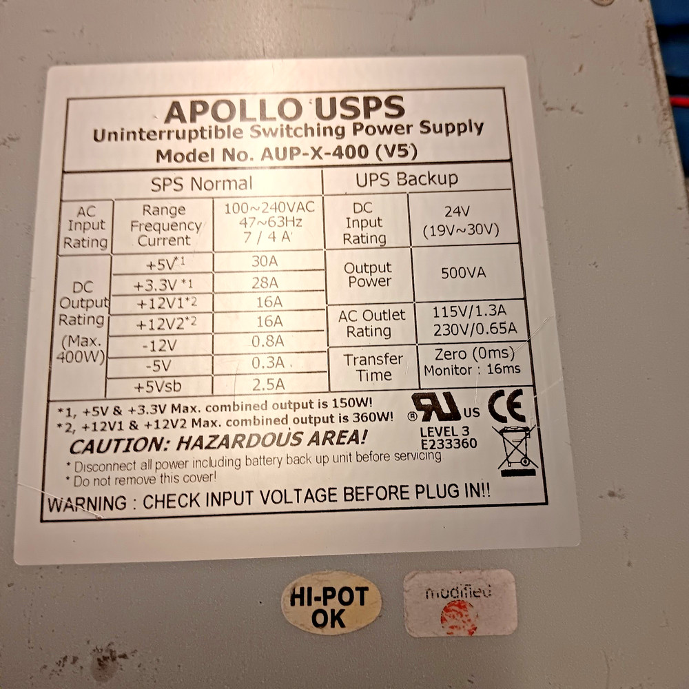 APOLLO USPS AUP-X-400 (V5)