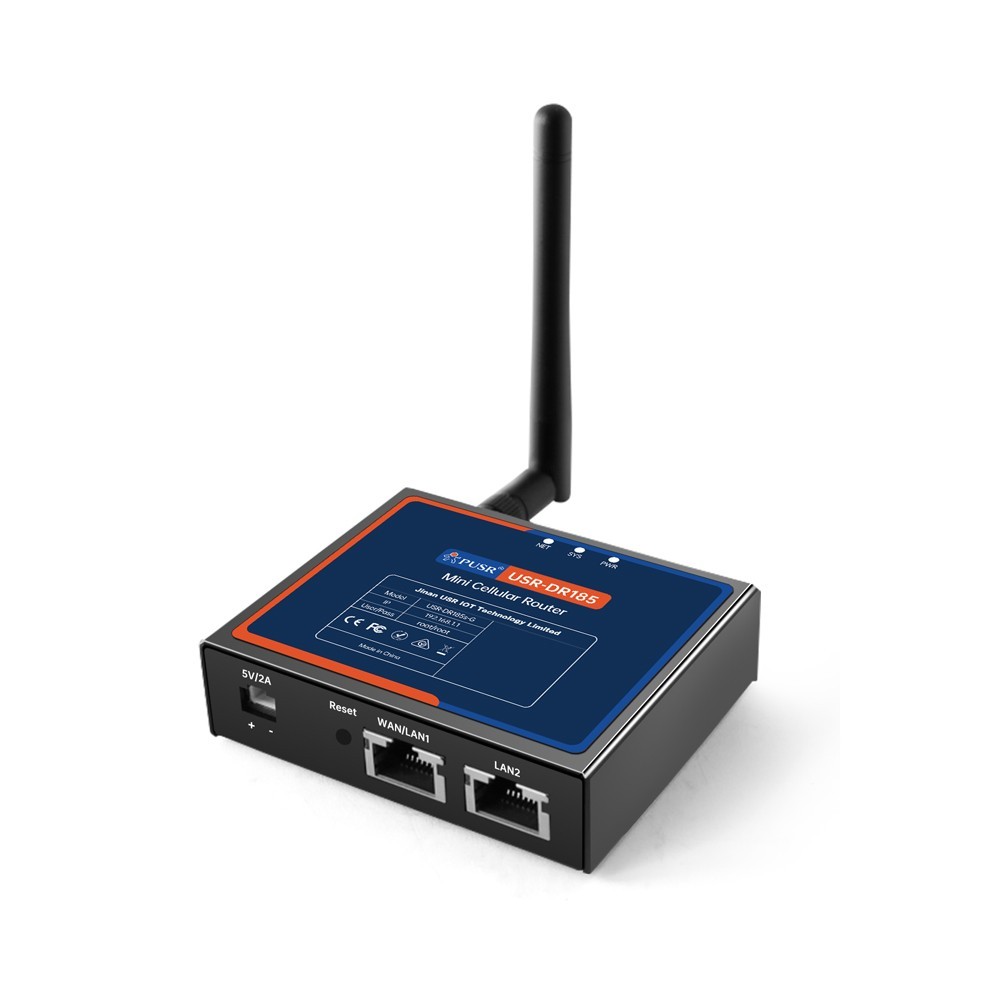 PUSR Mini Cellular Router Dual LAN LTE Cat.1 OpenCPU DDOS Protection USR-DR185