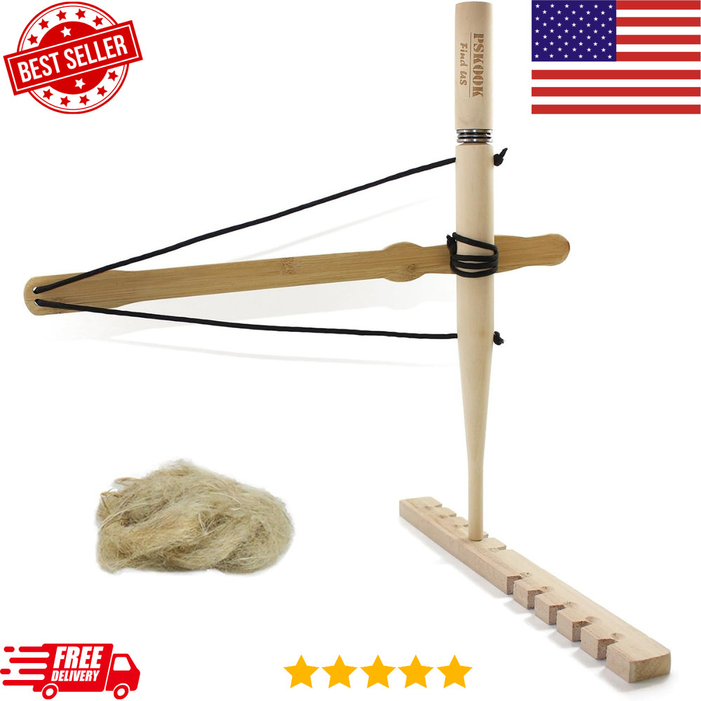 Primitive Fire Starter Bow Drill Kit Bushcraft Survival Friction Fire Tool Scout