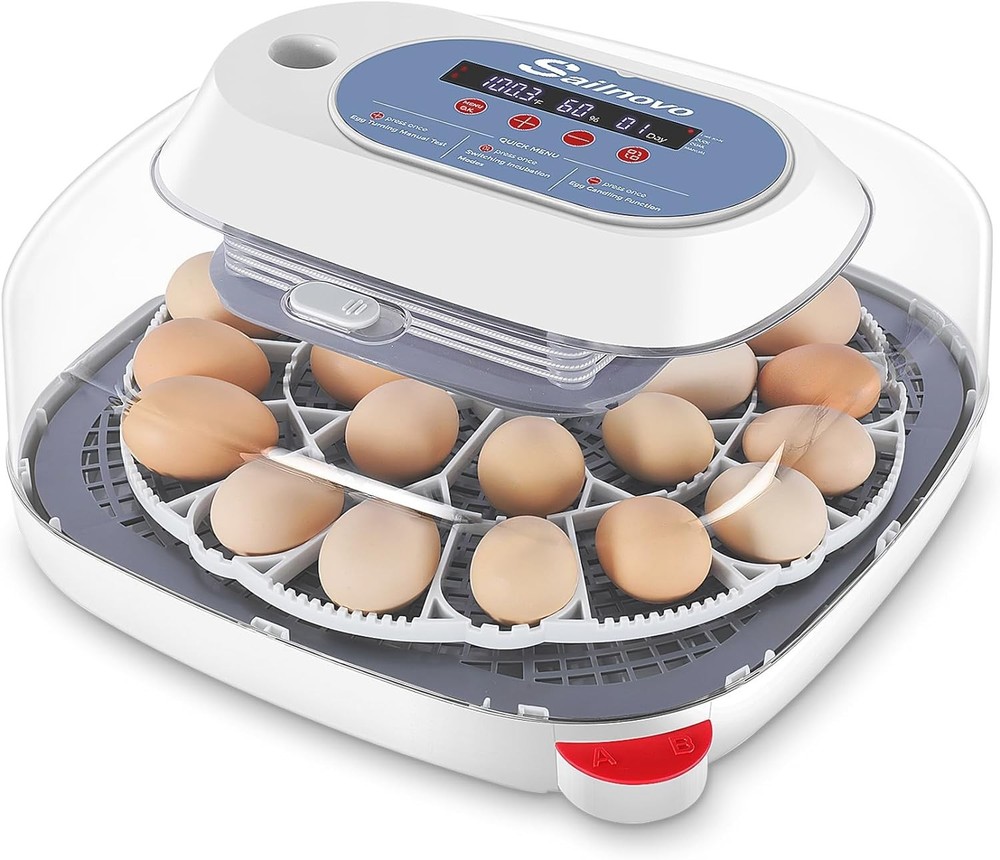 18 Eggs Incubators w/Automatic Egg Turning,Temperature Control &Humidity Control