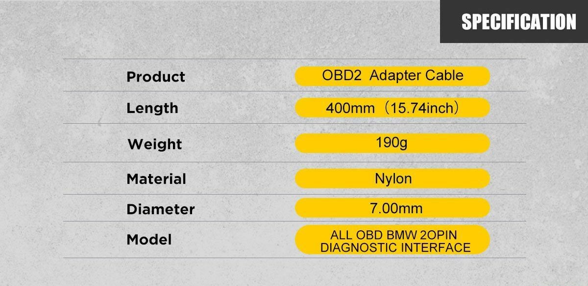 OBD2 38 to 16 Pin Adaptor Diagnostic Lead Scanner Cable Fit For Mercedes Benz