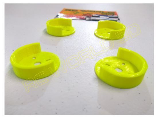 QUADCOPTER BRUSHLESS MOTOR MOUNT/BASE PROTECTOR 4PCS 3D PRINTED PLA HI-VIS