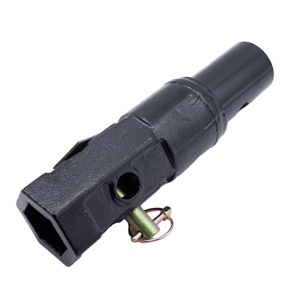 Heavy Duty Auger Bit Adapter Conversion 2 inch female Hex to 2-9/16" Male Round