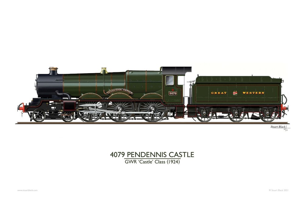 GWR No. 4079 Pendennis Castle - Precision Art Print