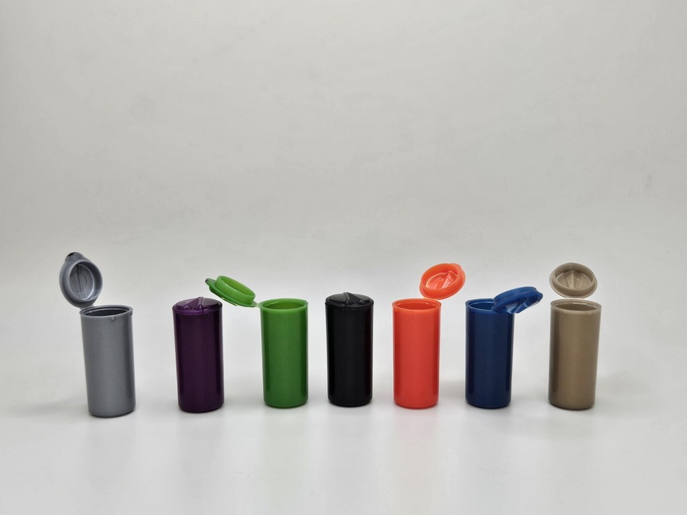 40 PACK ,  Empty Small Pop Up Bottles with Multicolor Pop Top Caps