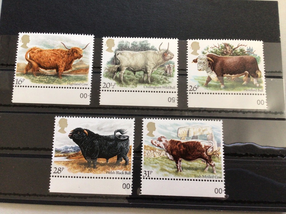 Great Britain Cattle mint never hinged stamps set  65113