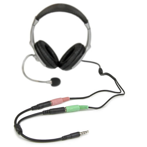 Headset adapter headsets W separate headphone microphone plug 3.5mm 4 Position
