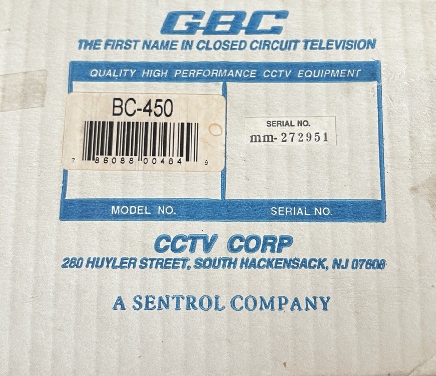 CBC BC-450 CCTV Color Dome Camera w/ Mount Bracket Open Box