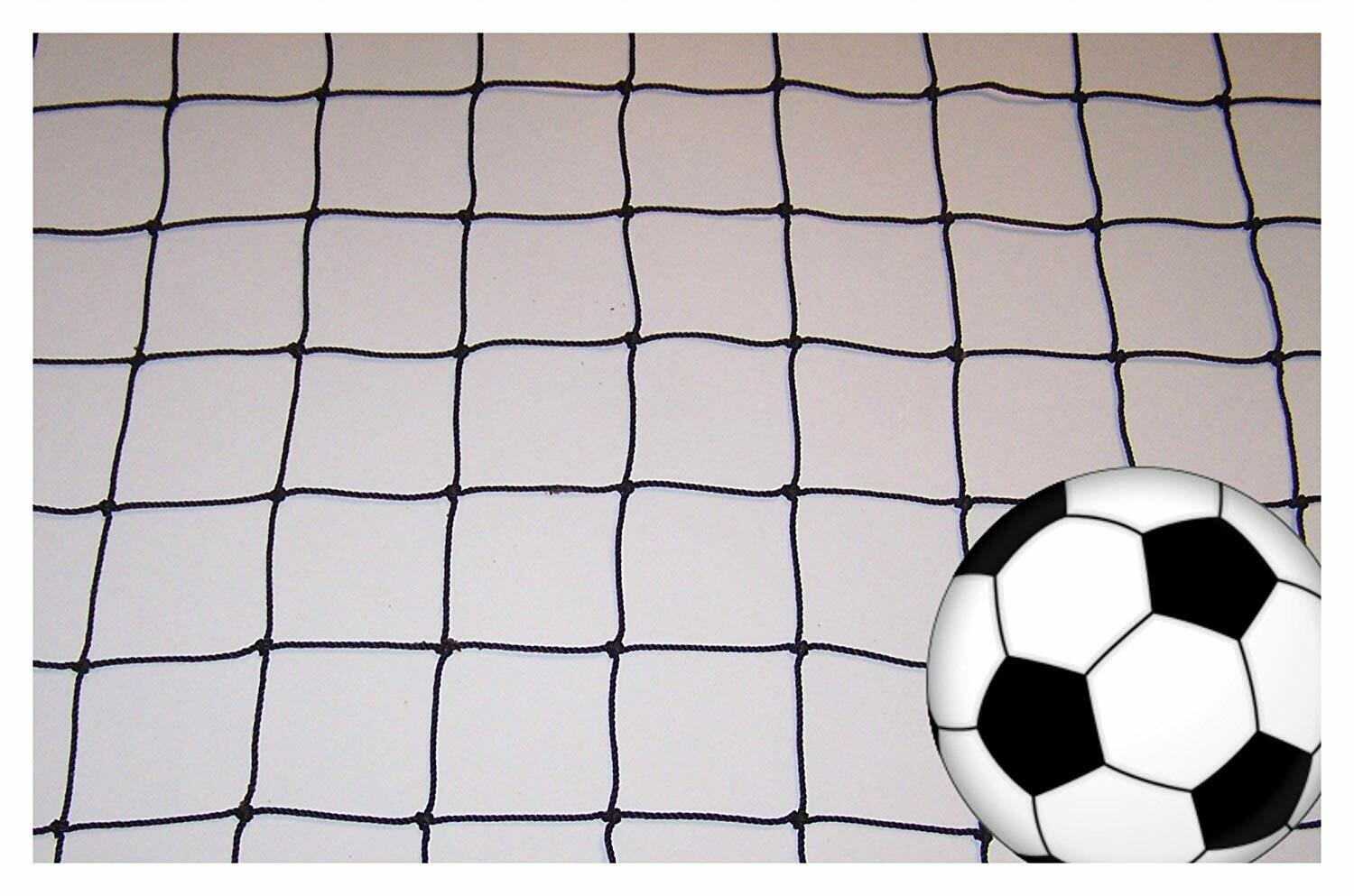 8' x 4' Soccer Basketball Barrier Backstop Net Black Square Nylon 4" Mesh #36