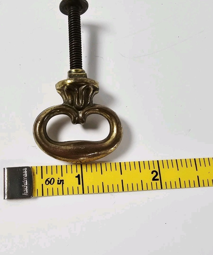 Vintage Brass Drawer Pulls & Backplates Lot + 1 Single Pull