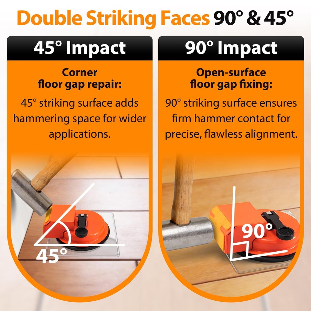 Floor Gap Fixer Tool, Laminate Flooring Tools, Enhanced Vacuum Suction Cup & ...