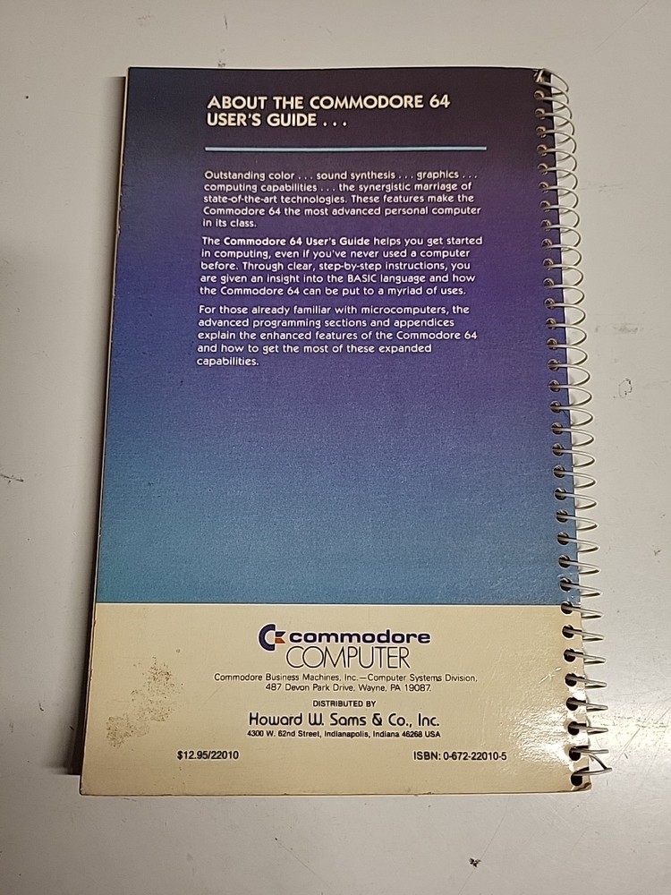 Commodore 64 Computer User's Guide 1st Edition 5th Printing 1984