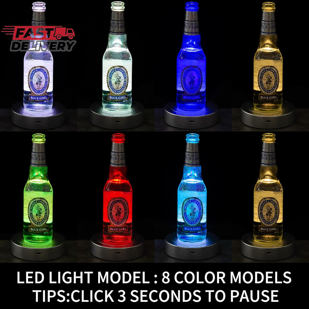 Rotating Display Stand - Spinning Display Stand with Colored Lights - Lighted LE