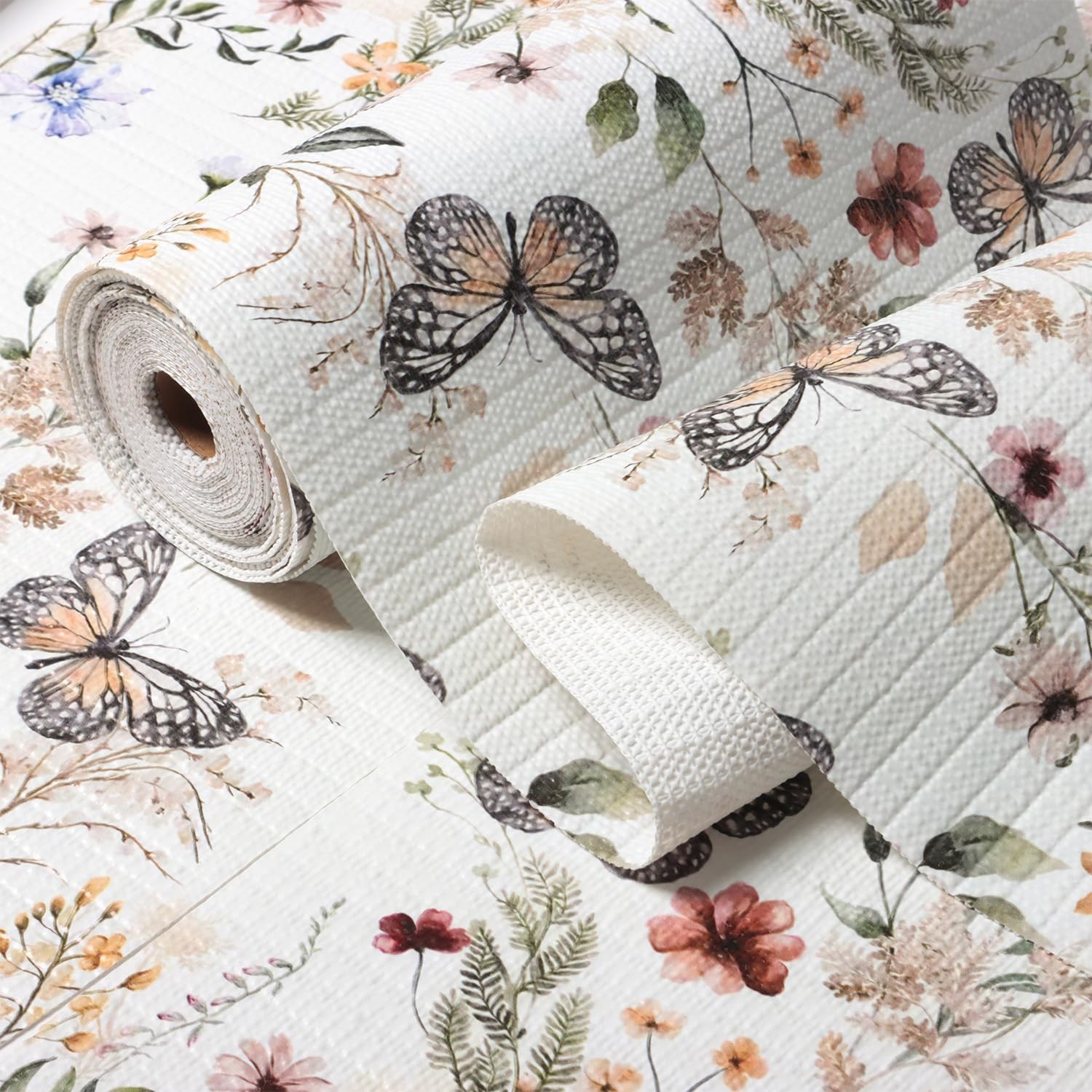 Floral Shelf Liners Non Adhesive and Strong Non-Slip Shelf and Drawer Liners ...