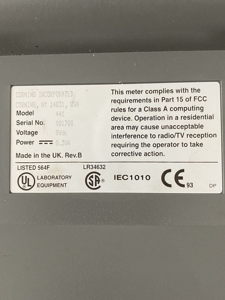 Corning 441 Conductivity Meter Tested
