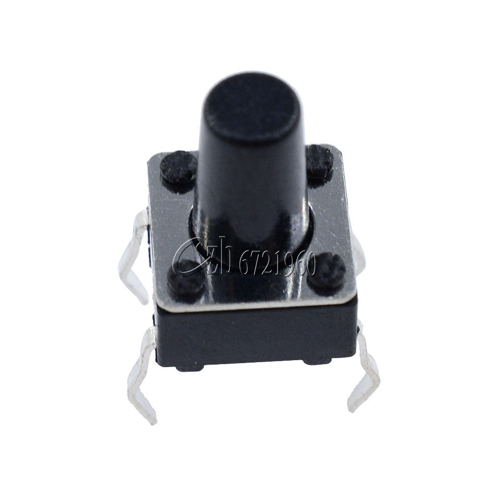 100Pcs Tactile Push Button Switch Tact Switch 6X6X9mm 4-pin DIP