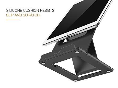 Phone/Tablet Stand, Foldable Desktop Holder Fit with iPhone Large Size black