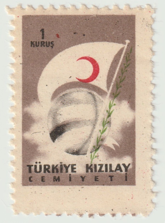 1957 Turkey -Red Crescent Stamp - 1 Kurus Stamp