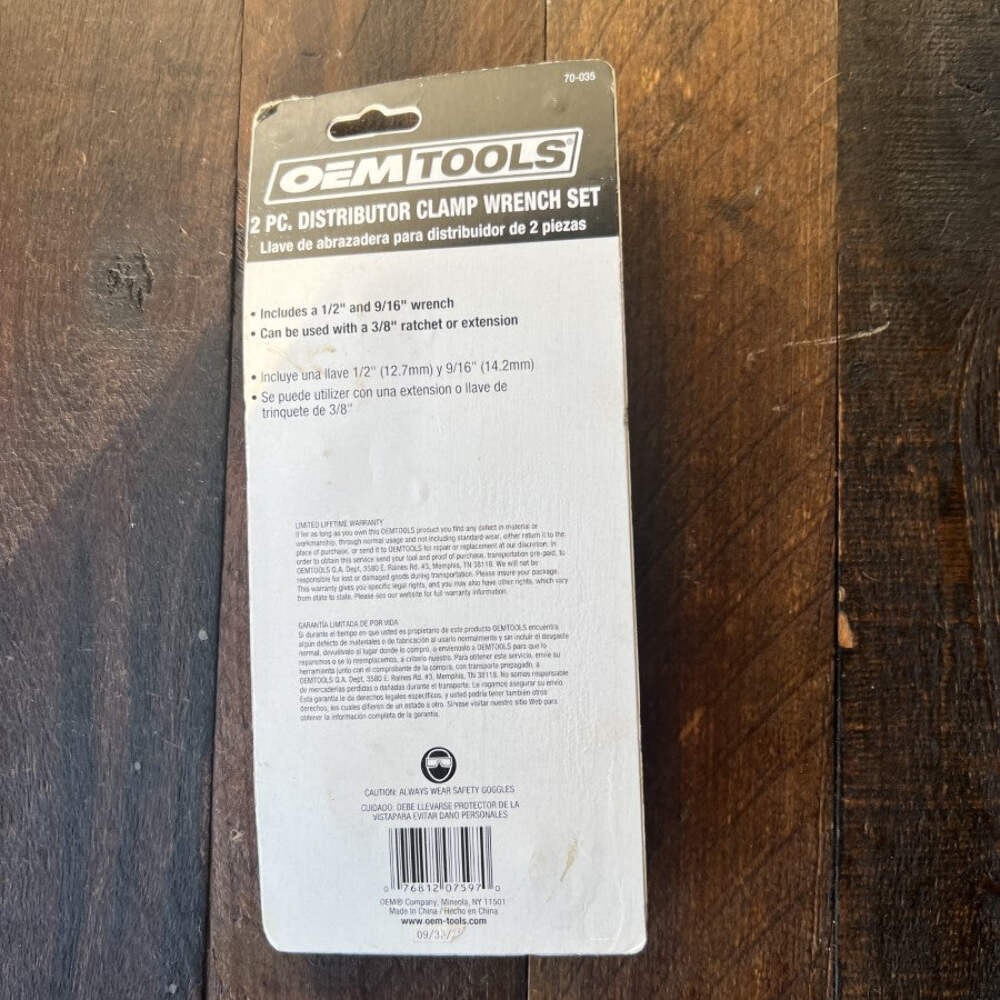 OEM Tools 70-035 2 Piece Distributor Clamp Wrench Set