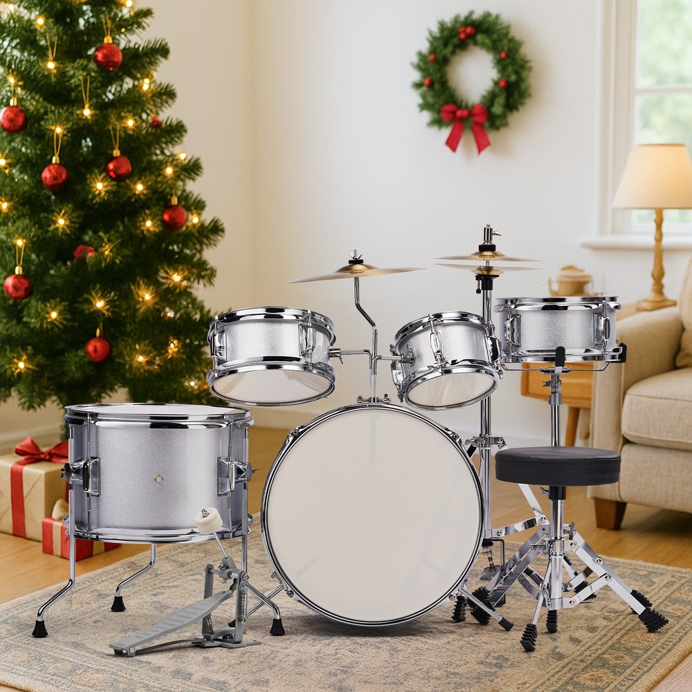 5-Piece Complete Junior Drum Set with Genuine Brass Cymbals - Advanced Beginner