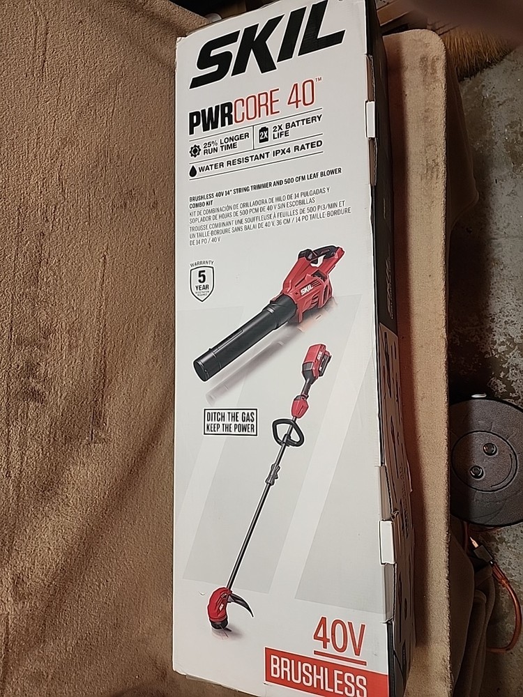 SKIL 40V Brushless 14" String Trimmer & Leaf Blower Combo Kit (TOOL ONLY)