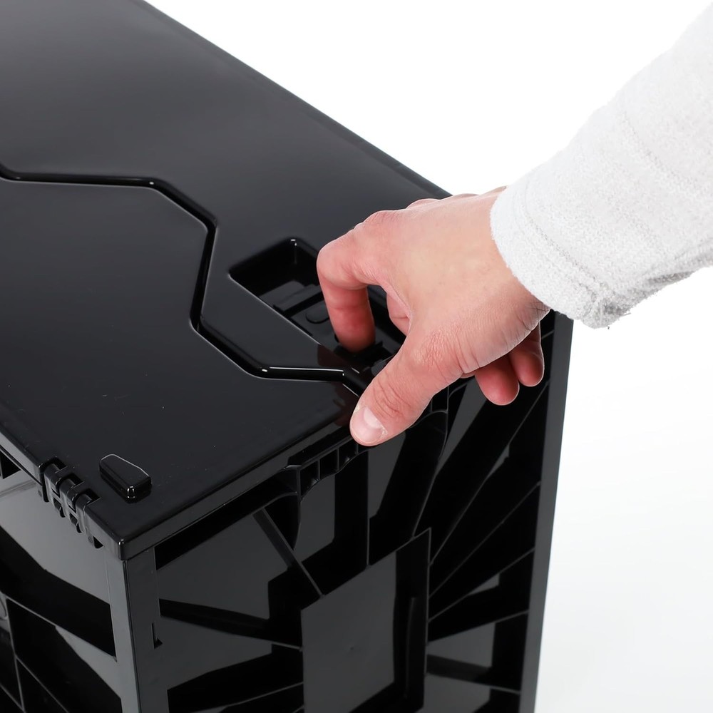 Secure Stackable Comic Book Storage Box with Movable Partition & Label Slot