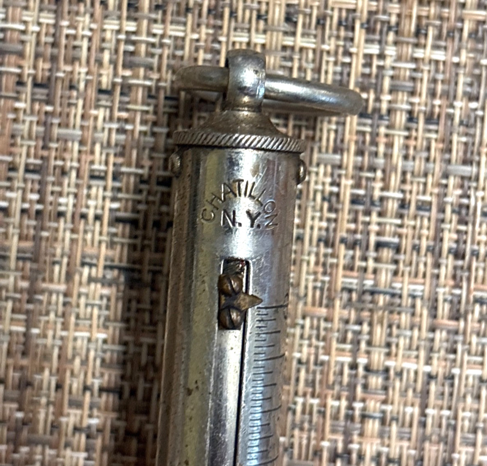 VINTAGE CHATILLON NY 4 lb. Pocket FISH SCALE
