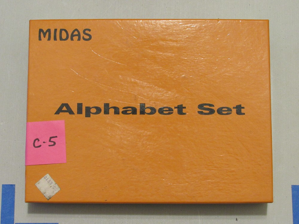 Midas 3/4 inch Alphabet set 8139 Script Letters