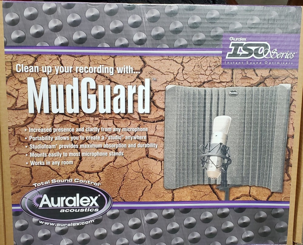 Auralex Acoustics Audio MudGuard for Studio Microphone Isolation Shield NEW