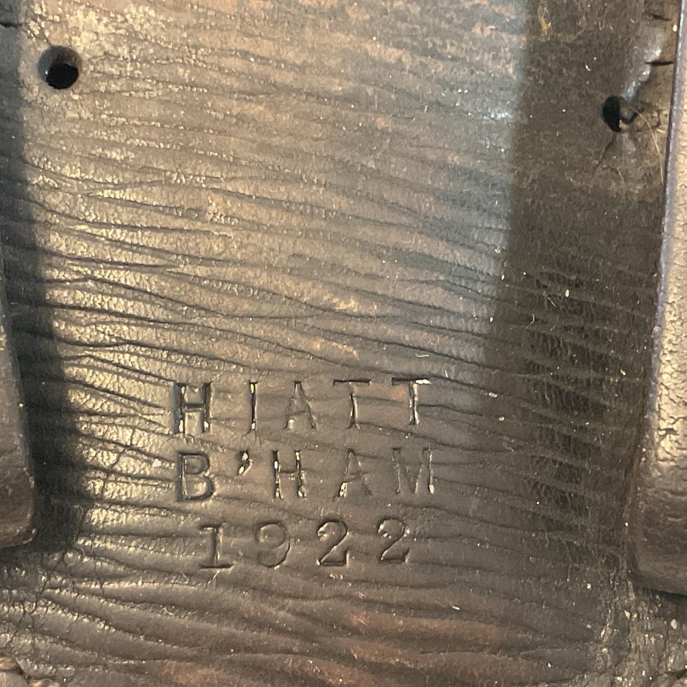 Vintage 1922 Pistol Belt Ammo Pouch Hiatt B’Ham 4”x4”