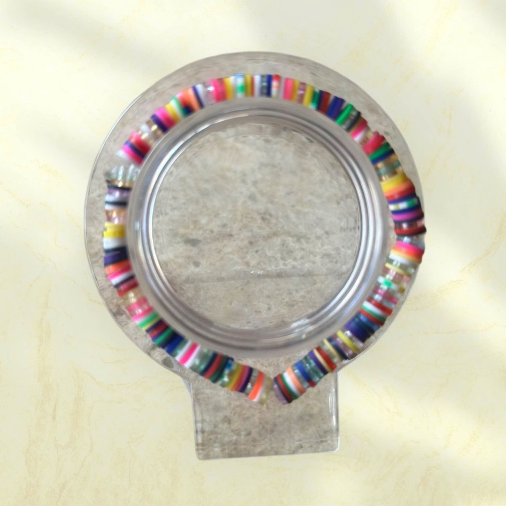 Handmade Beaded Stretch Bracelet Pair 0202