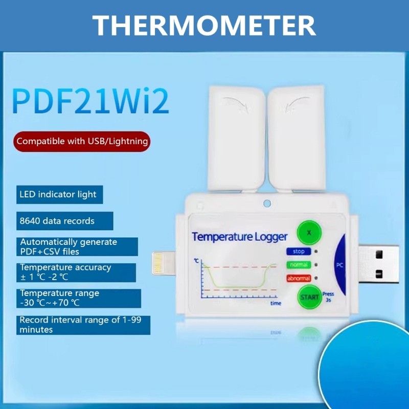 Portable Temperature Tracking Device for Cold Chain Logistics with PDF Reporting