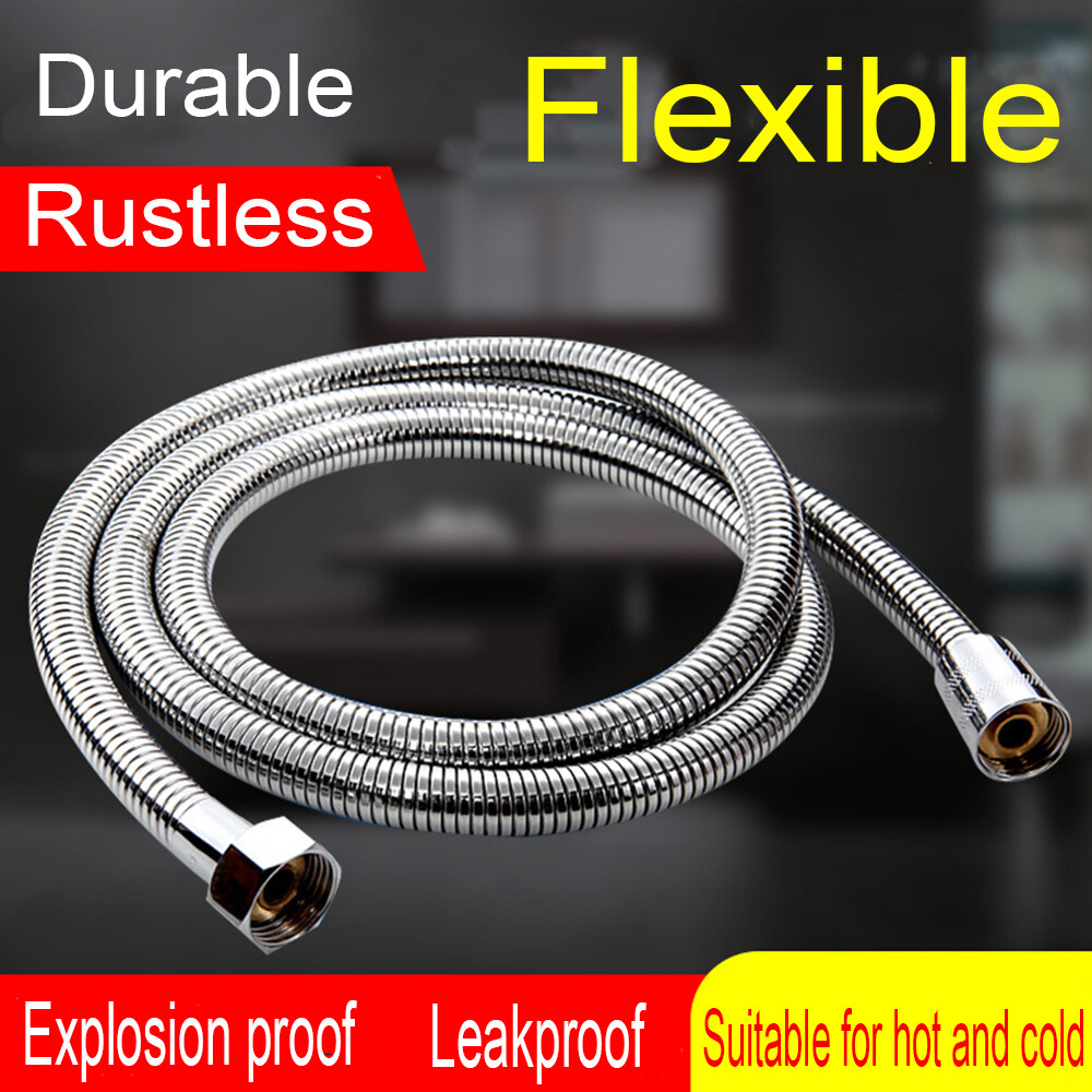 79" Long Stainless Steel Handheld Shower head Hose Replacement Pipe attachmen