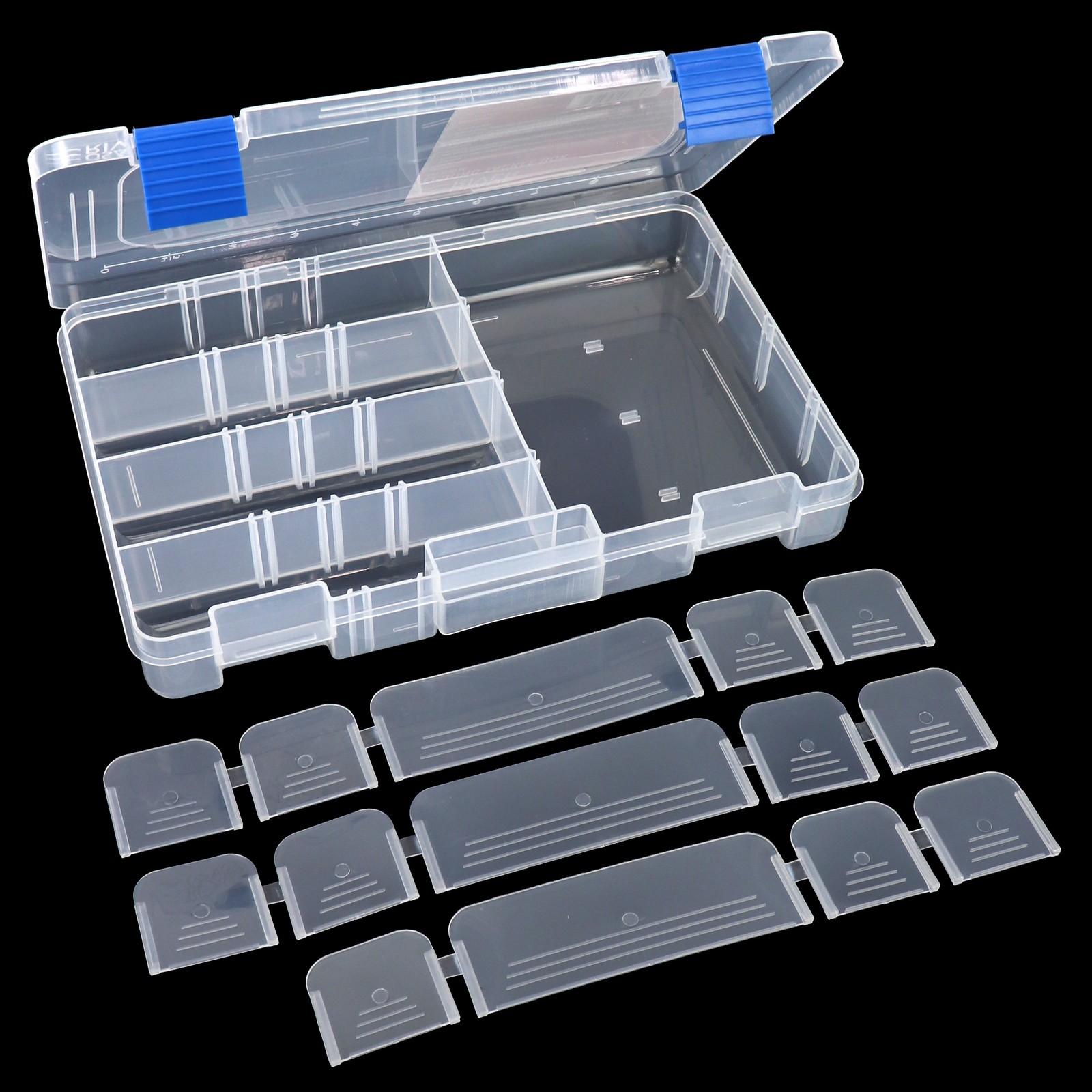 Osage River Medium Tackle Box Organizer, Clear Plastic Fishing Storage 1 Pack