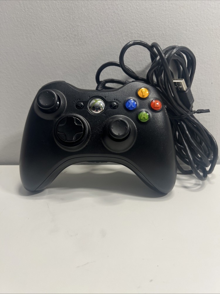 Official OEM Microsoft Xbox 360 Wired Controller - Black Tested Fast Shipping!