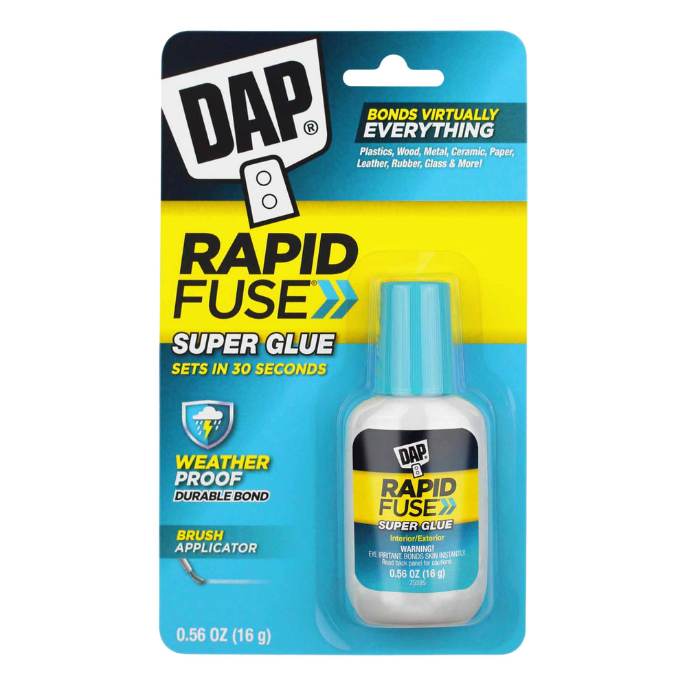 DAP RapidFuse Super Glue: 0.56 oz. / Brush Applicator (Clear)