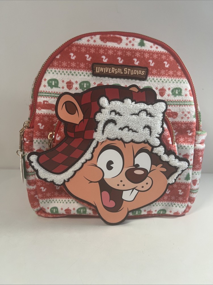 Universal Studios: Earl the Squirrel Christmas Tree Farm Mini Backpack New!