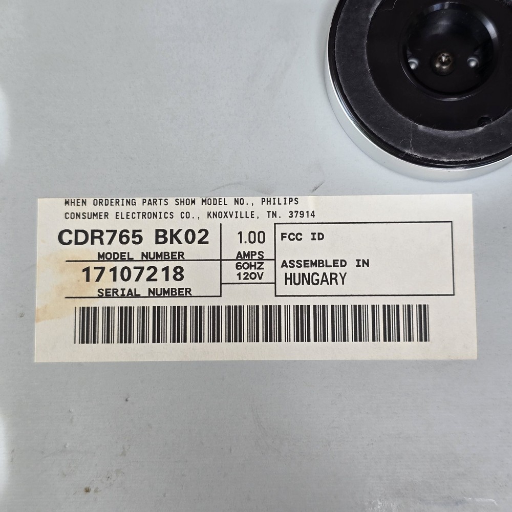 Philips CDR 765 Audio Compact Disc Recorder / No Remote TESTED WORKING