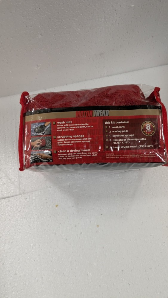 MOTOR TREND AUTO DETAILING KIT - 8 PACK