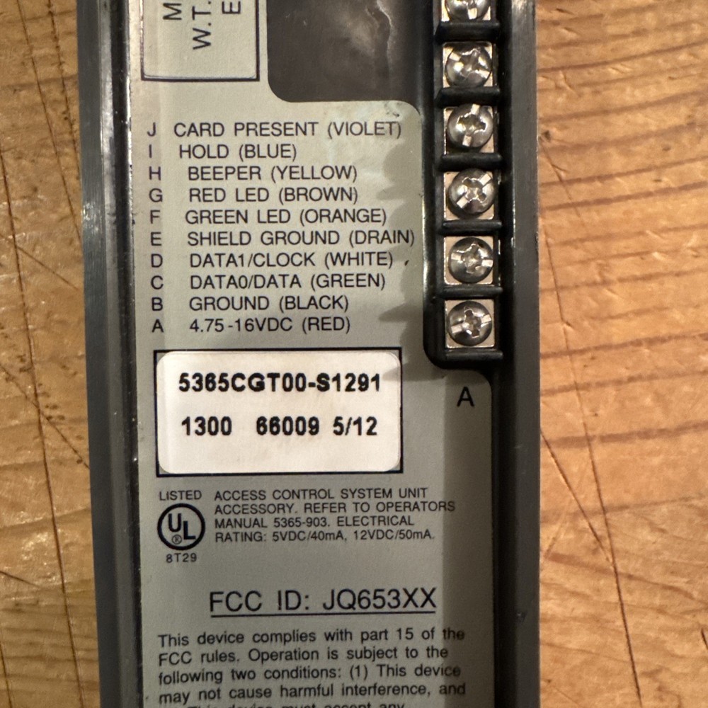 hid 5385cgt00-s1291 Simplex Replacement Door Card Reader Clean