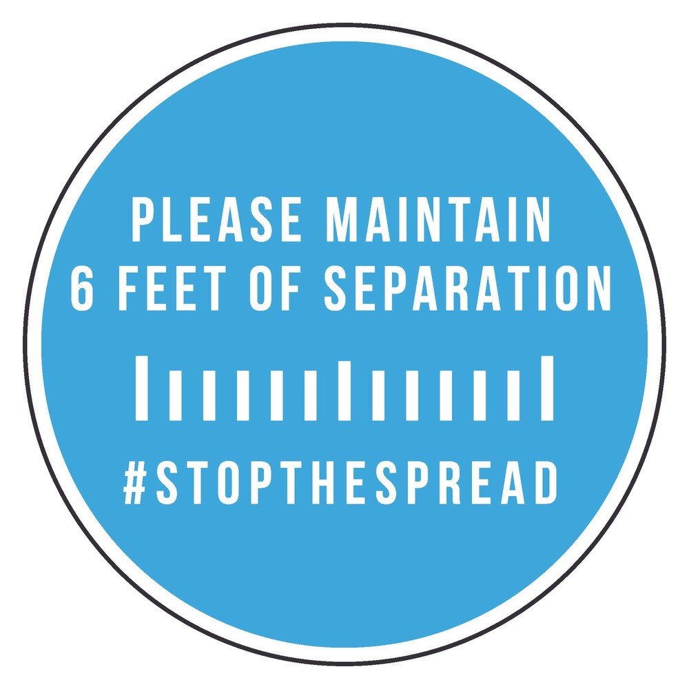 18" Diameter Stop the Spread Floor Graphic (25 per Pack)